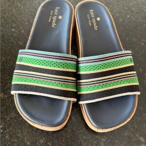 Kate Spade knit multicolor Striped Slides